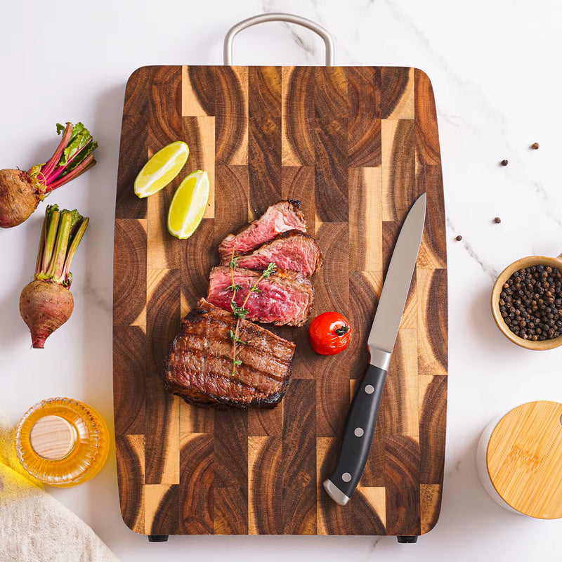End Grain Acacia Wood Butcher Block Cutting Board