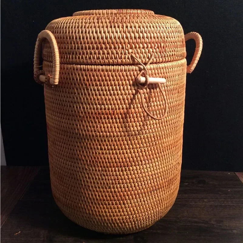 Hand Woven Rattan Storage Basket