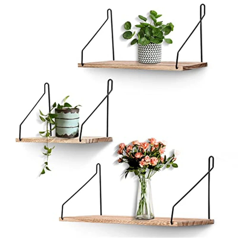Rustic Wood Floating Wall Shelf