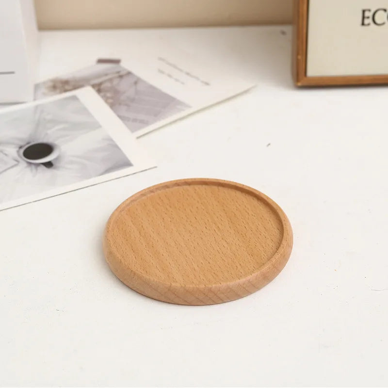 Round Walnut Wood Coaster