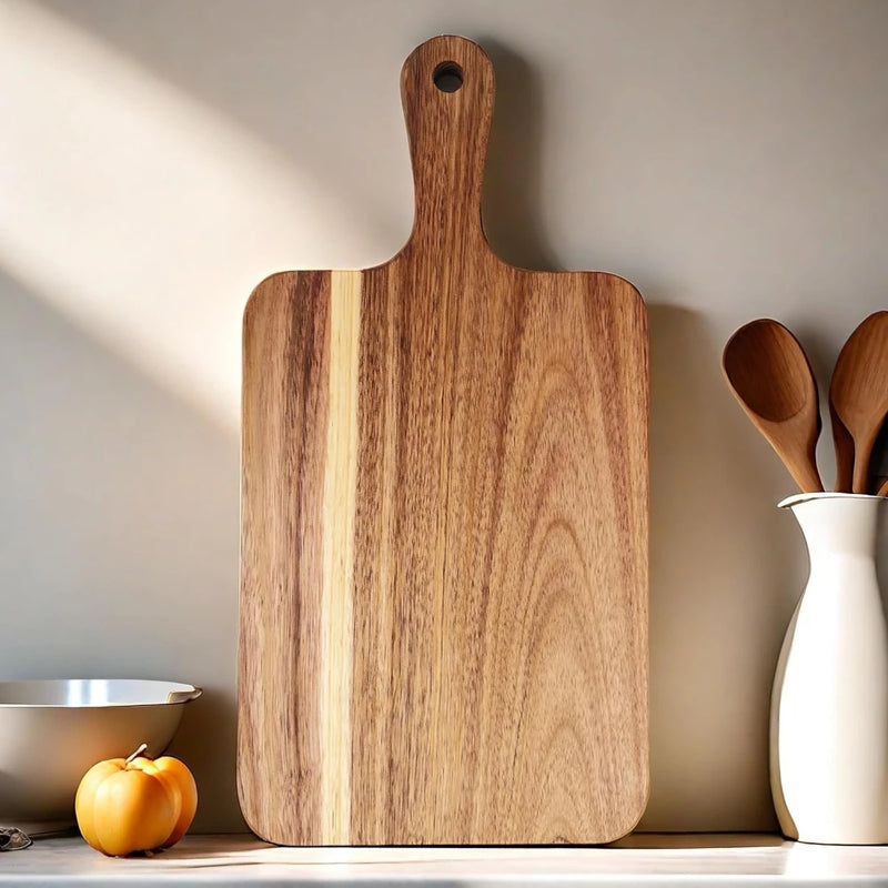 Wood Charcuterie Serving Board with Handle