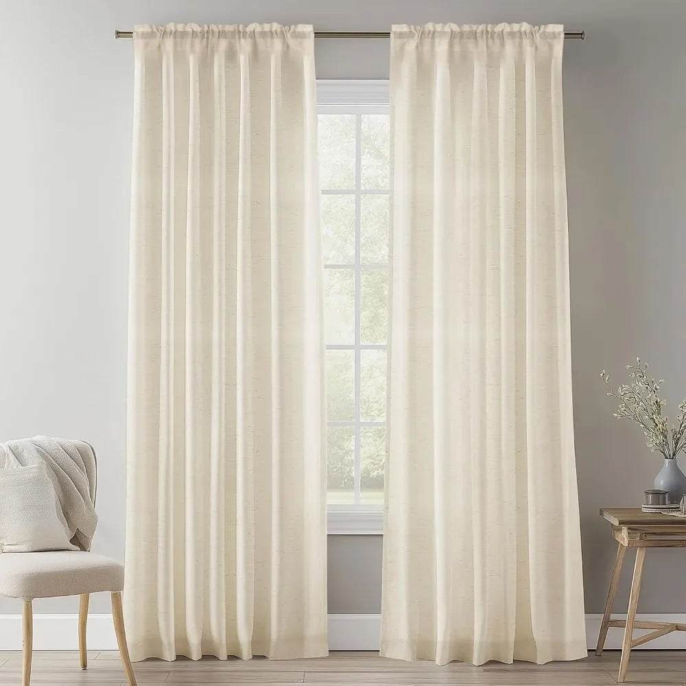Natural Linen Voile Sheer Curtain