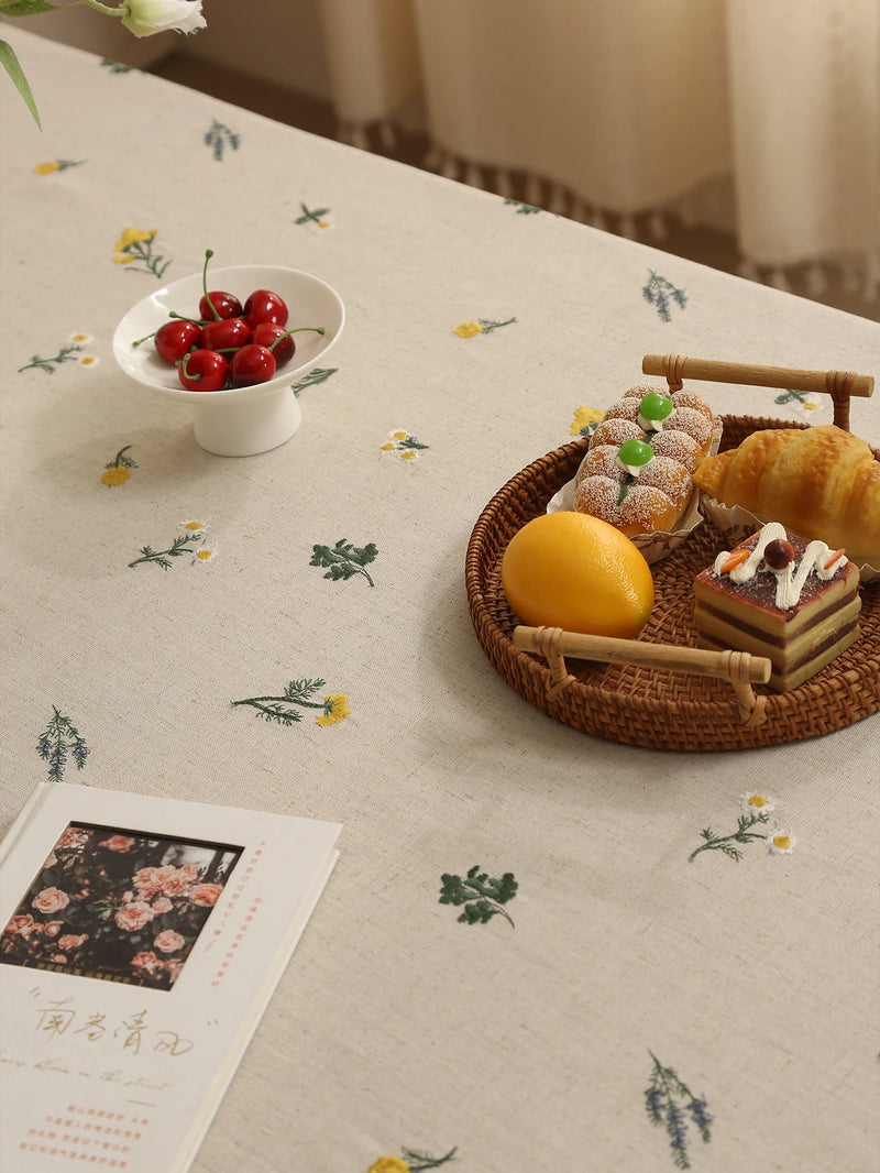 Linen Tablecloth, Textured Burlap Rectangle