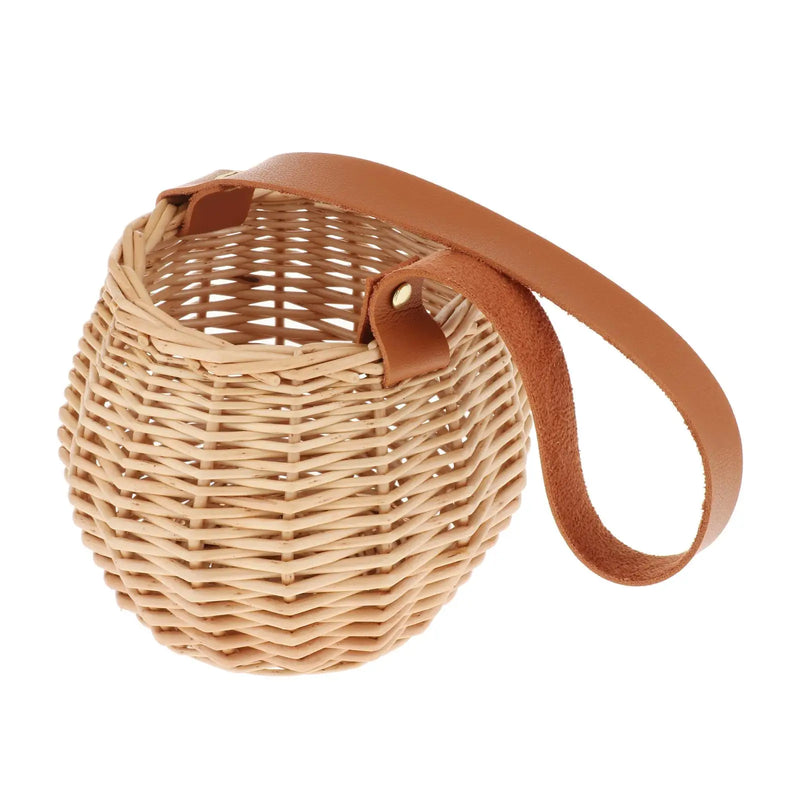 Woven Rattan Hanging Plant Basket