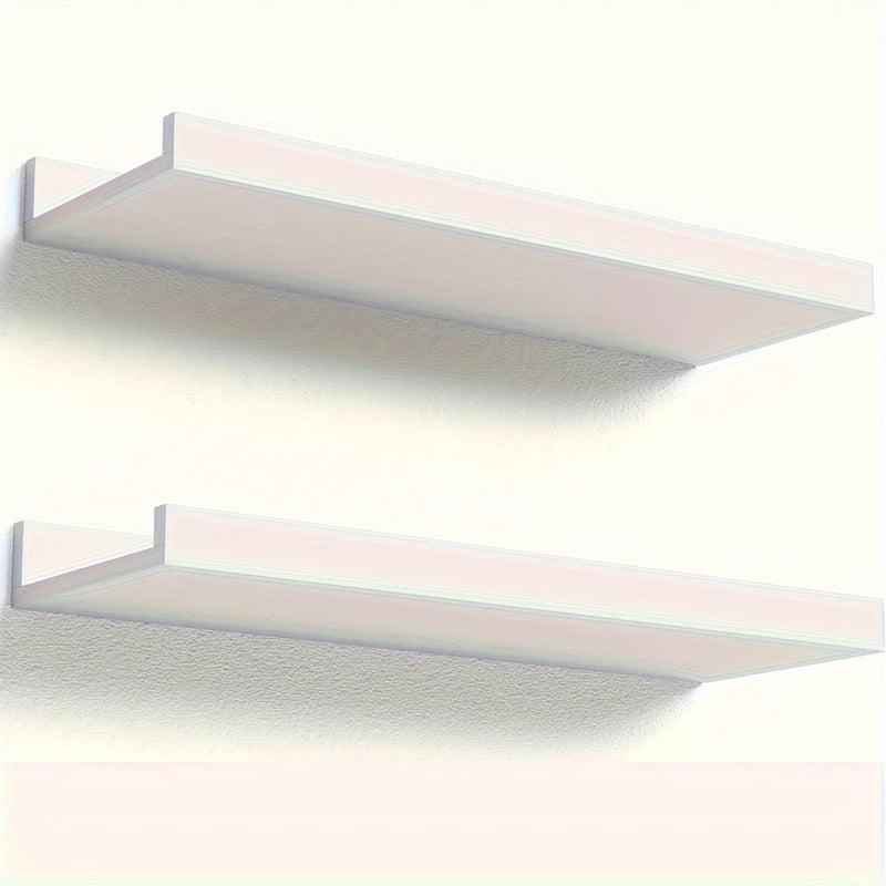 Wood Ledge Floating Shelves, Set of 2